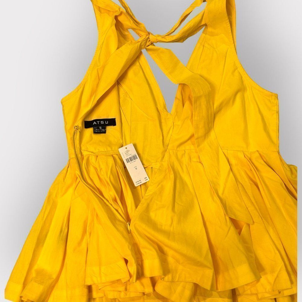 Anthropologie Atsu Sleeveless Poplin Yellow Top - Picture 5 of 9